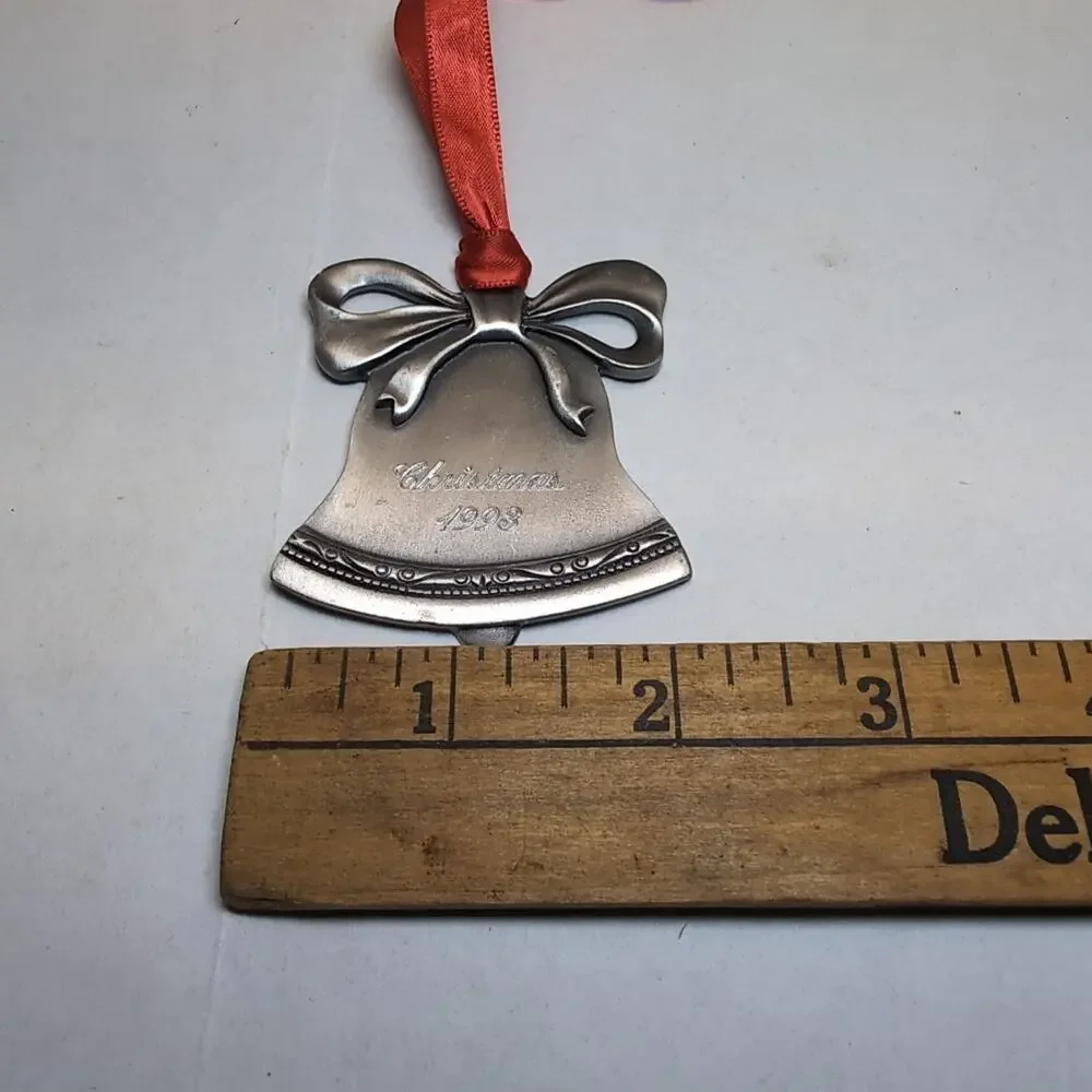 Pewter Ornament‎ Engraved Christmas 1993 Bell